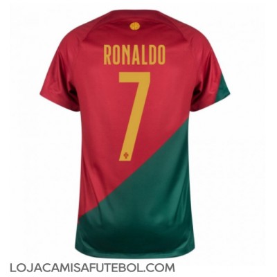 Camisa de Futebol Portugal Cristiano Ronaldo #7 Equipamento Principal Mundo 2022 Manga Curta